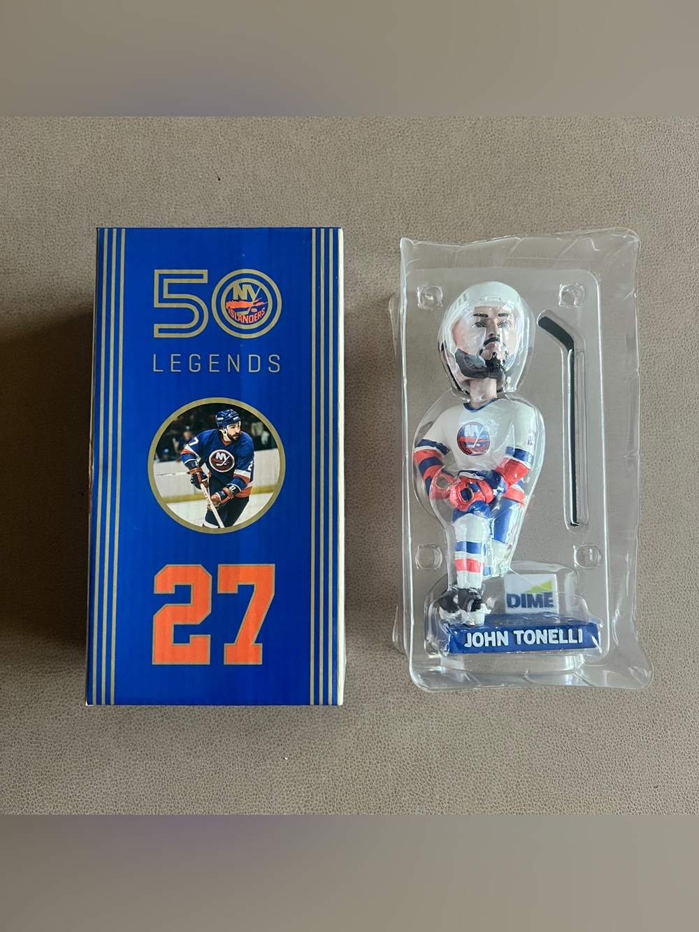 NIB Limited Edition NY Islanders John Tonelli #27 50th Anniversary Bobblehead
